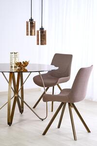 Stôl Lungo - zlaté antický / Hnedý
