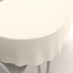 Biante Teflónový oválny obrus TF-037 Smotanový bez vzoru 80x120 cm