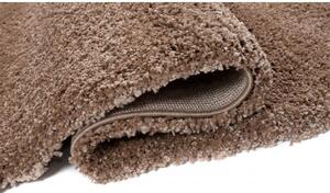 Kusový koberec Shaggy vlas 50 mm svetlo hnedý 60x100cm