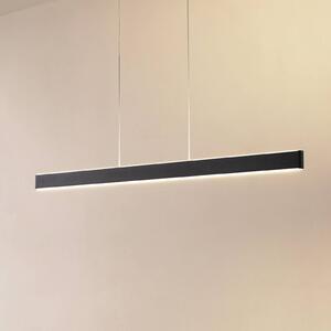 Lucande Smart LED závesné svietidlo Mylosh, čierne, Tuya, Čierna, Obývacia izba / jedáleň, Hliník, Moderný, Závesné svietidlo