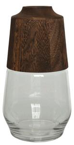 VÁZA, drevo, sklo, 28,5 cm XXXL - Vázy