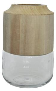 VÁZA, drevo, sklo, 20 cm XXXL - Vázy