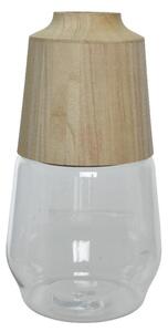 VÁZA, drevo, sklo, 28,5 cm XXXL - Vázy