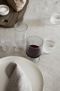 Ferm Living Sada 2 ks pohárov na víno Ripple, clear