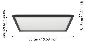 Eglo 901457 -LED St. kúpeľ. svietidlo ROVITO-R 17W/230V 50x50 cm IP44 čierna + DO