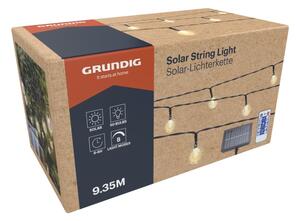 Grundig - LED stmievateľný solárny reťazec 50xLED/8 funkcií 9,35m IP44 teplá bie