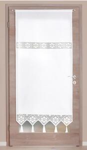 Home Wohnideen Záclonka plátená na okná i dvere, vyšívaná so strapcami, Toni Rozmer textilu: 60 cm (V), 40 cm (Š)