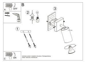 Brilagi - LED Nástenné bodové svietidlo ASMUS 1xGU10/7W/230V čierna