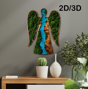 Machový drevený obraz - Anjel - 2D/3D tlač