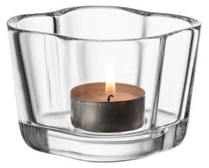 Iittala Svietnik na čajovú sviečku Aalto, 60 mm, clear