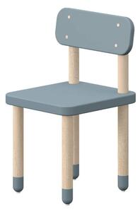 Flexa Detská stolička s operadlom Dots, blue