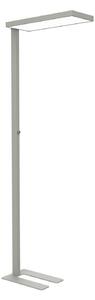 Stojaca lampa LED MAULjura, strieborná farba, hliník, 196,5 cm, Chrómová / strieborná, Pracovňa / Kancelária, Hliník, Moderný