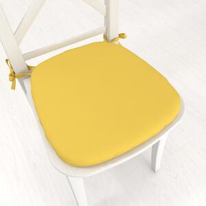 Biante Oblý podsedák Rongo RG-090 Svetlo žltý - 39x37x3 cm