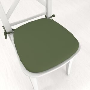 Biante Oblý podsedák Rongo RG-081 Tmavý olivovo zelený - 39x37x3 cm