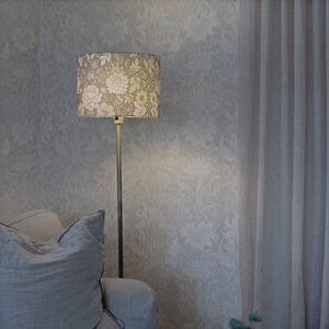Stojacia lampa Amy, Dahlia zelená/zlatá, výška 150 cm, textil, E27, Zelená, Obývacia izba / jedáleň, Textil / látka / hodváb, Stojaca lampa