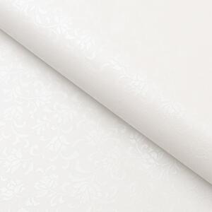 PVC obrus Vyrazený kvetovaný vzor na krémovo bielom PV-219 - metráž š. 140 cm