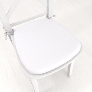 Biante Oblý podsedák Rongo RG-031 Studený biely - 39x37x3 cm