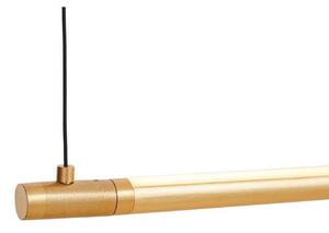 LOOM DESIGN LED závesné svietidlo Straw 200, zlatá, hliník, Mosadz / zlato, Obývacia izba / jedáleň, Hliník, Moderný, Závesné svietidlo
