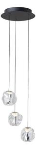LOOM DESIGN LED závesné svietidlo Ice Ball 3, číre, akrylové, Jasné / priehľadné, Obývacia izba / jedáleň, Plast, Moderný, Závesné svietidlo