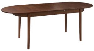 Rozkladací jedálenský stôl tmavý jaseň MDF vrchná časť 180/220 x 90 cm drevené nohy moderný štýl kuchyňa jedáleň