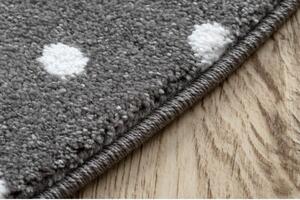 Detský kusový koberec Králiček sivý kruh 120cm