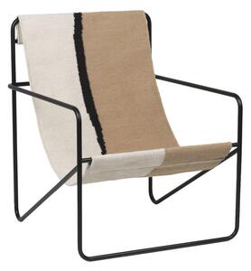 Ferm Living Kreslo Desert Lounge Chair, black/soil