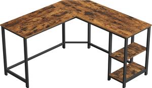 Vasagle Počítačový stôl Fina, Rustikálne Hnedá