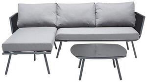 TERASOVÁ SEDACIA SÚPRAVA 7-dielne, kov, sklo, textil Ambia Garden - Záhradné zostavy, Online Only