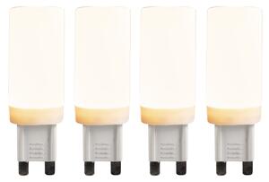 Sada 4 G9 3-stupňovo stmievateľných LED žiaroviek 4,5W 500lm 2700K