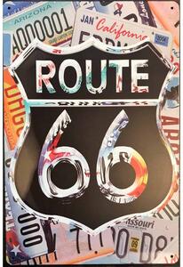 Retro Cedule Ceduľa Route 66
