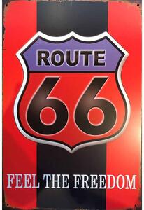 Retro Cedule Ceduľa Route 66 Feel The Freedom