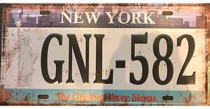 Retro Cedule Ceduľa značka New York GNL-582