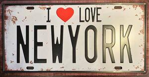 Retro Cedule Ceduľa I love New York