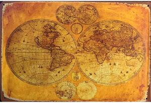 Retro Cedule Ceduľa Mapa sveta