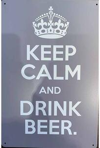 Retro Cedule Ceduľa Keep Calm Drink Beer