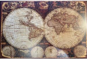 Retro Cedule Ceduľa Mapa sveta