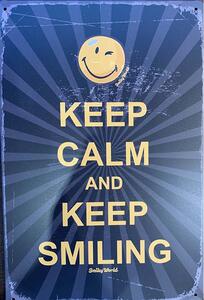 Retro Cedule Ceduľa Keep Calm and Keep Smiling