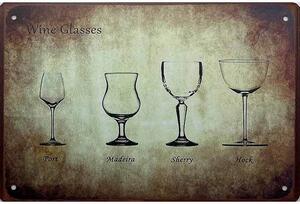 Retro Cedule Ceduľa Wine Glasses