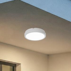Stropné LED svetlo Vera, biele, plast, Ø 22 cm, IP65, Biela / opálová, Kúpeľňa, Plast, Moderný, Závesné svietidlo