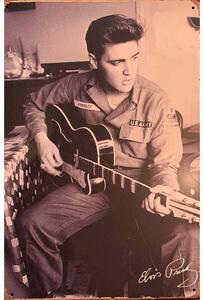 Retro Cedule Ceduľa Elvis gitara