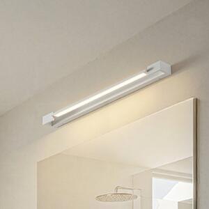 Arcchio LED nástenné svetlo Jora, 60 cm, biele, otočné, IP44, Biela / opálová, Kúpeľňa, Hliník, Moderný, Nástenné svietidlo