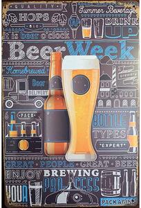 Ceduľa Beer Week 30cm x 20cm Plechová tabuľa