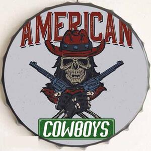 Ceduľa vrchnák American Cowboys 35x35cm