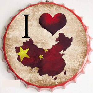 Retro Cedule Vrchnák I love China