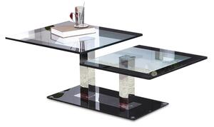 Konferenčný stolík Gabriel - oceľ / sklo