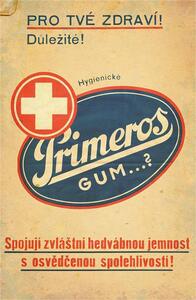 Primeros Gum - Pro tvé zdraví! duležité! - ceduľa 30cm x 20cm Plechová tabuľa