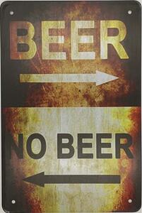 Ceduľa Beer - No Beer 40cm x 30cm Plechová tabuľa