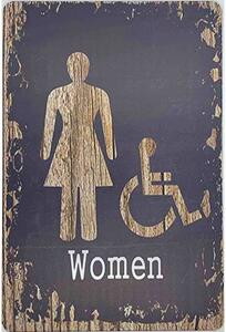 Ceduľa Toilet Women 30cm x 20cm Plechová tabuľa