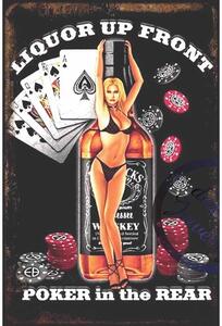 Retro Cedule Ceduľa Liquor Up Front Poker in the REAL
