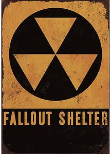 Ceduľa Fallout Shelter 30cm x 20cm Plechová tabuľa